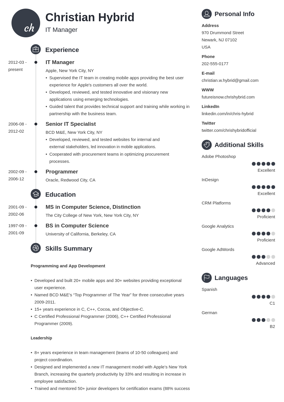 combination resume template word free download
