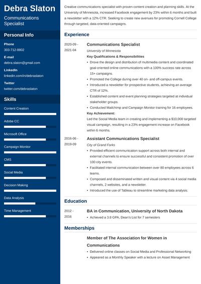 Communications Professional Resume Abramcullman7