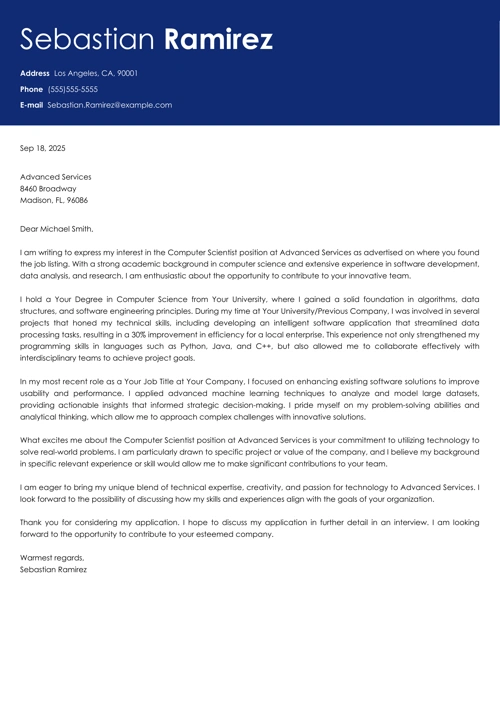 Computer Science (CS) Cover Letter Examples (Guide)