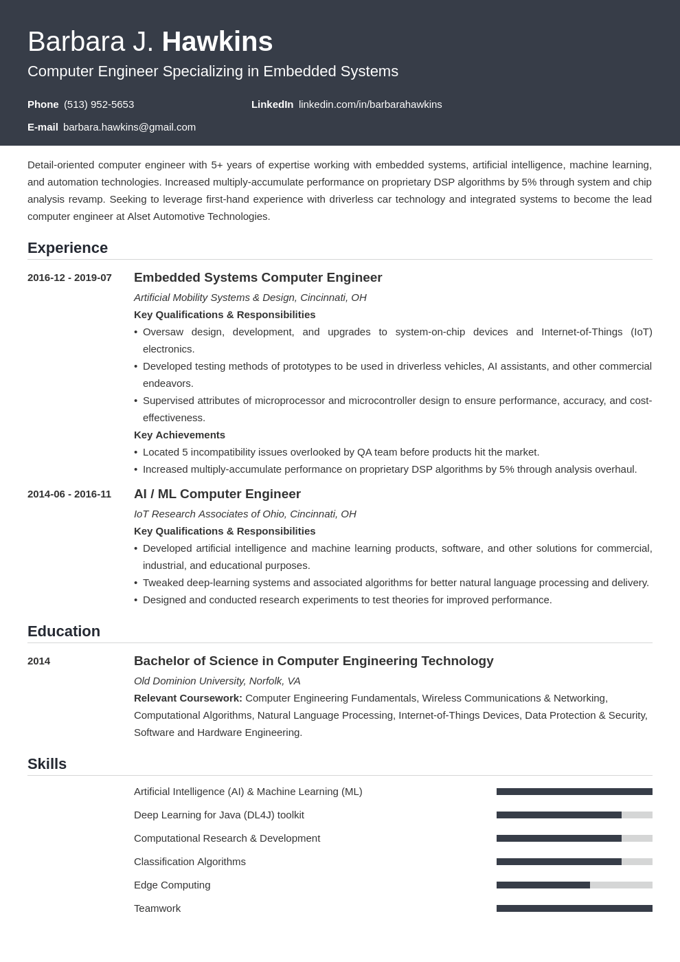 computer engineering resume example template influx