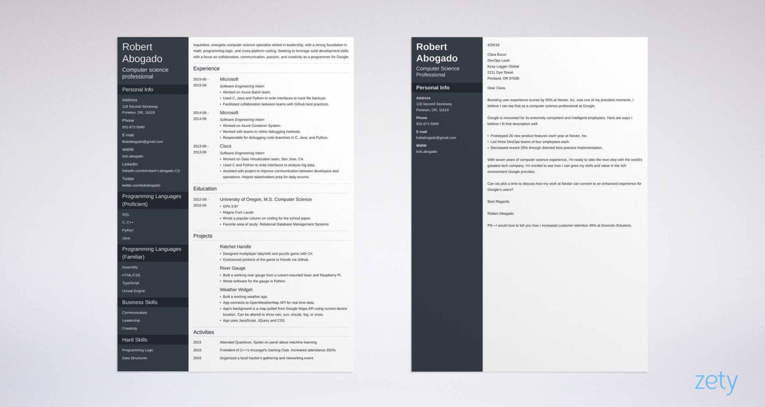 Computer Science Cover Letter from cdn-images.zety.com