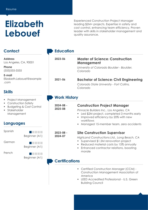 sample resume example