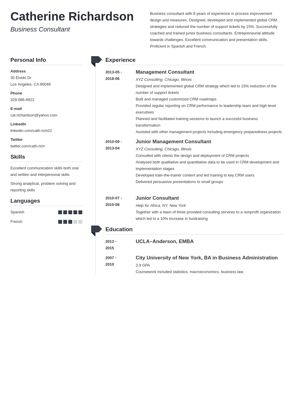 consultant resume example template muse