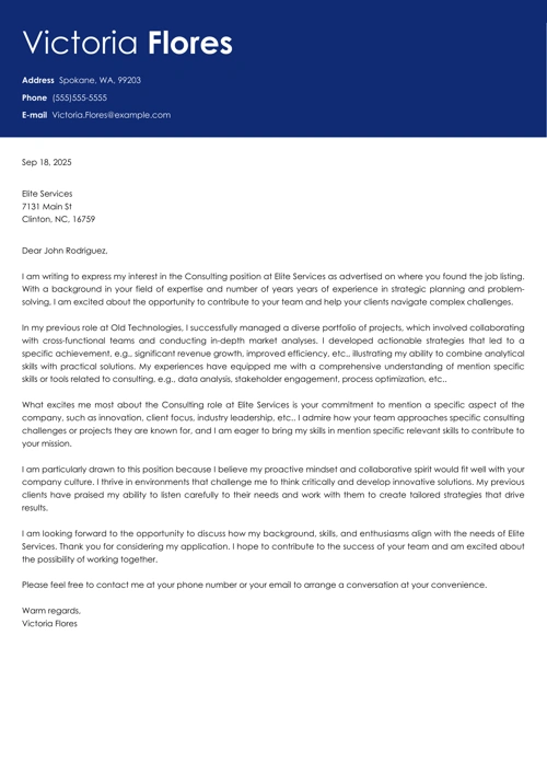 sample cover letter example