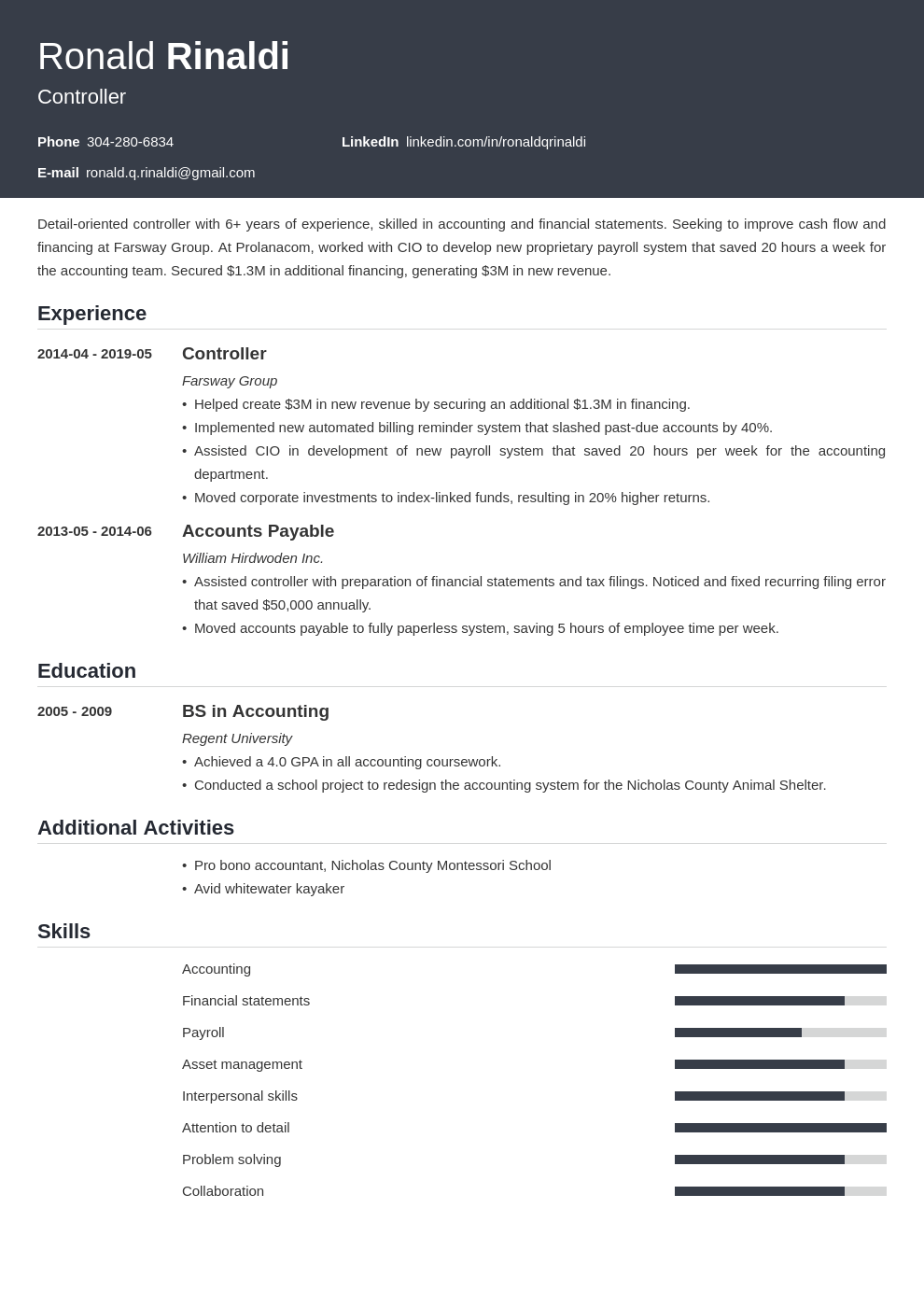 controller resume example template influx