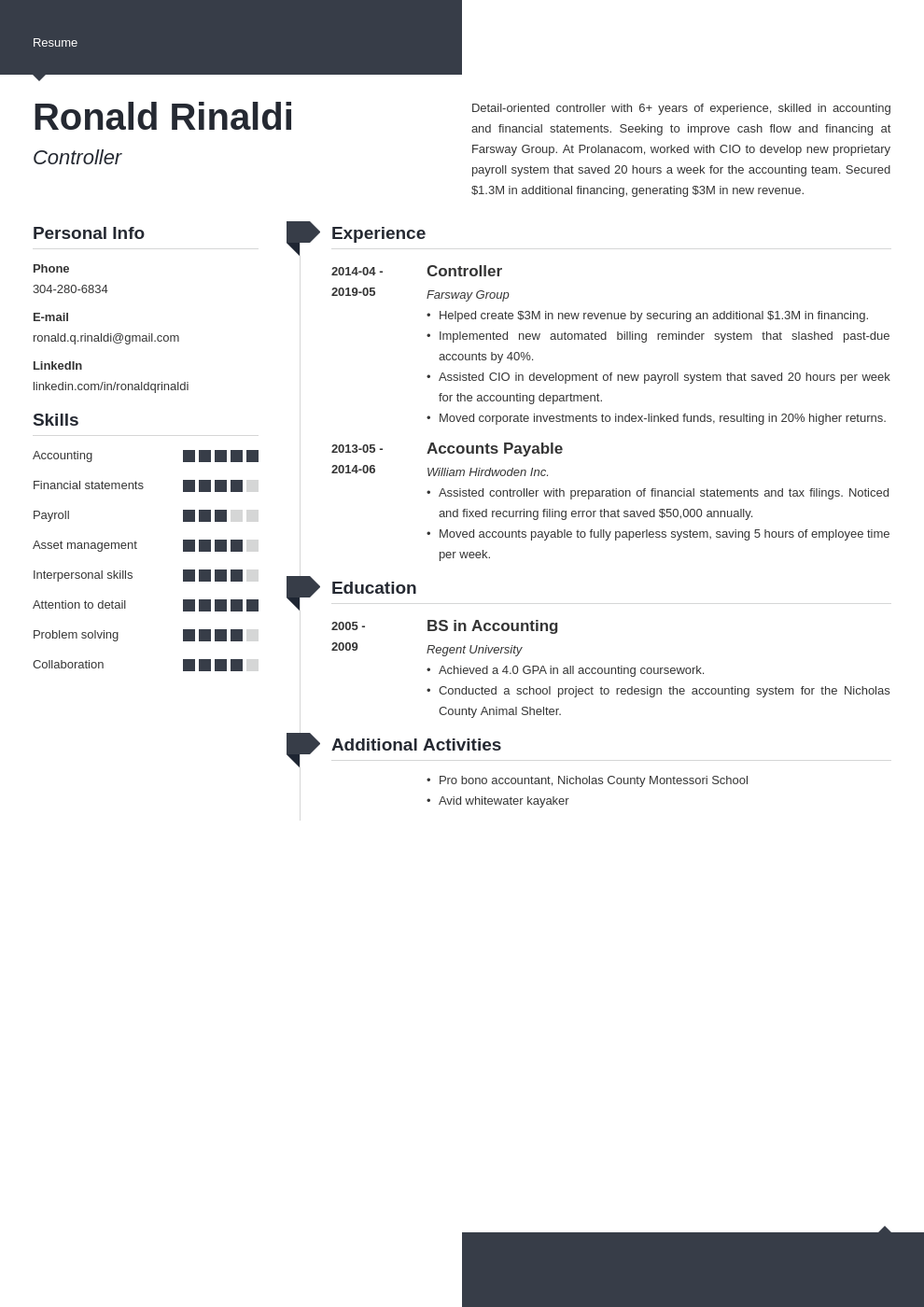 controller resume example template modern