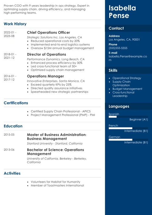 sample resume example