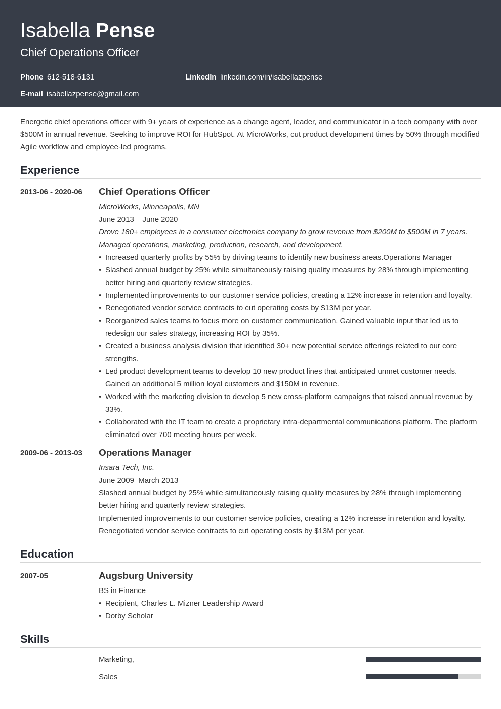 Hospital Chief Operating Officer Job Description