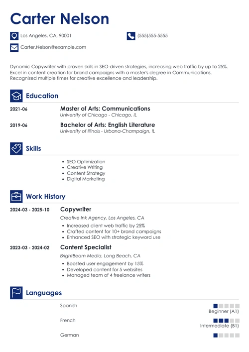 sample cover letter example