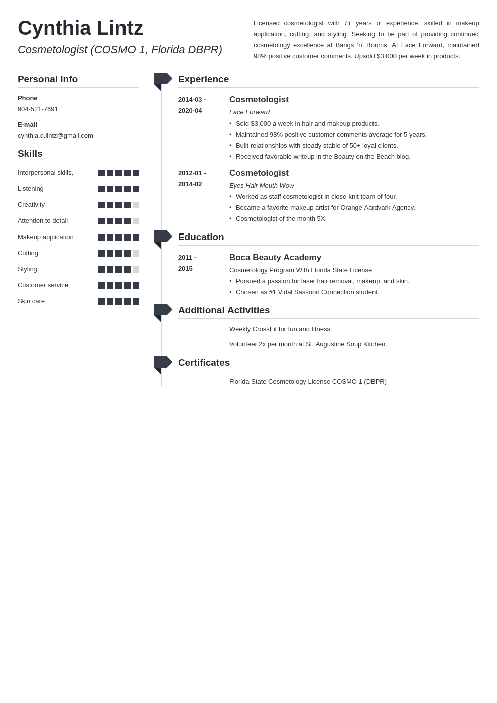 cosmetology resume example template muse