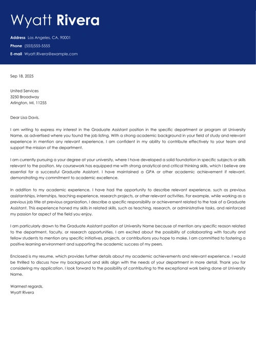 sample cover letter example