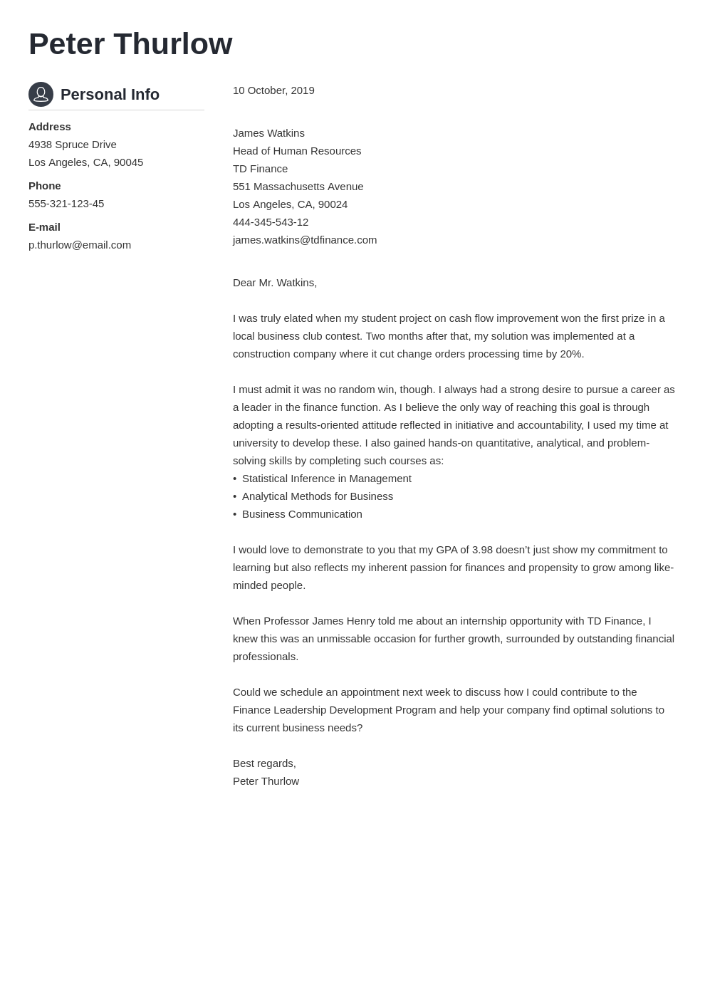 internship cover letter for administration