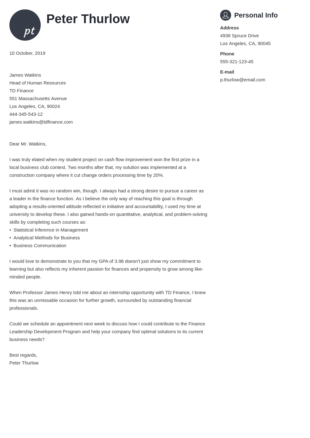 morgan stanley internship cover letter