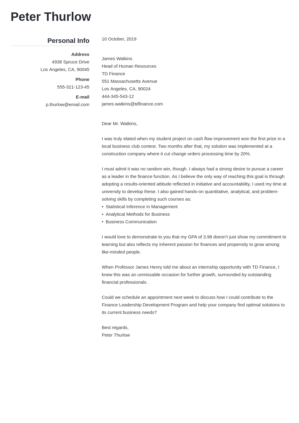 Cover Letter for an Internship: Example & Writing Guide