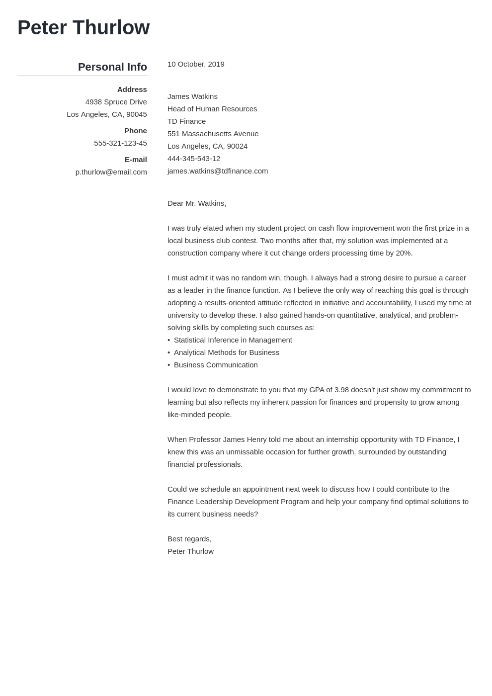 Cover Letter For An Internship Examples Tips For All Interns