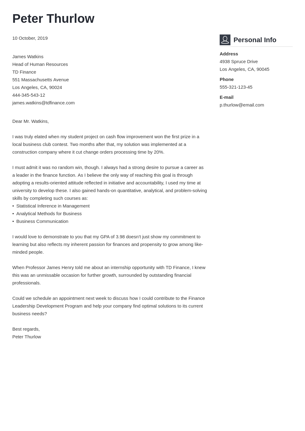 internship cover letter with no experience pdf