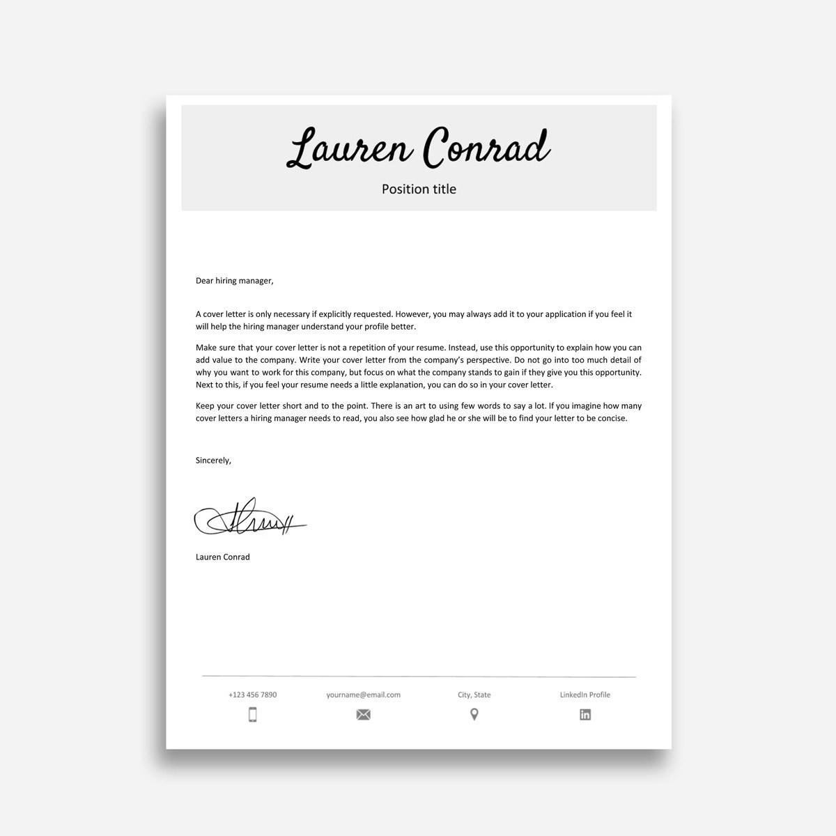 Resume Cover Letter Template Google Docs - Online Cover Letter Library