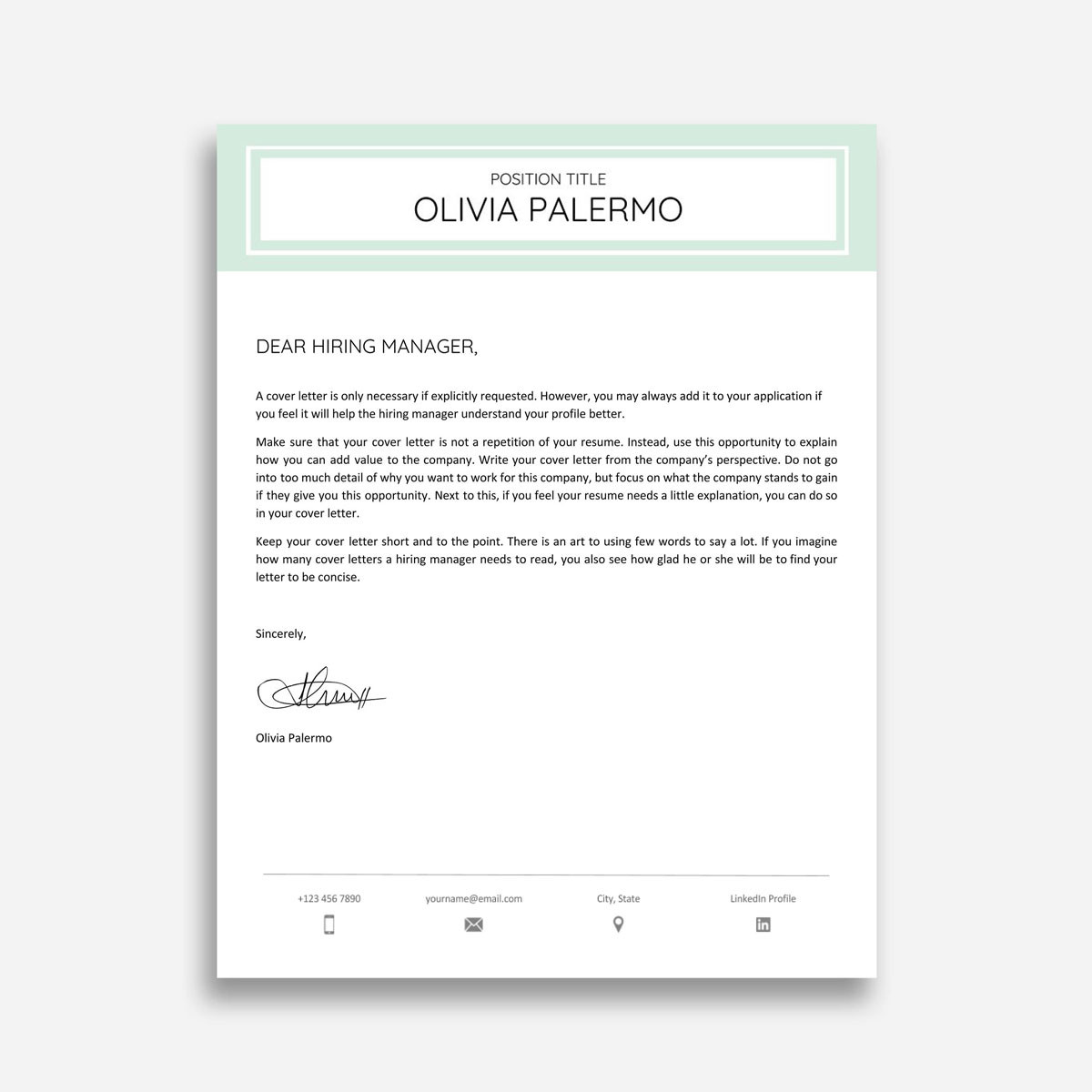 spearmint google docs cover letter template