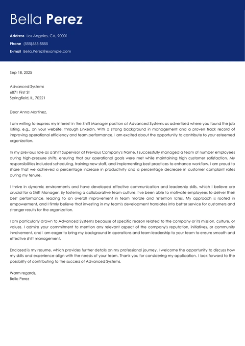 Creative Cover Letter Sample