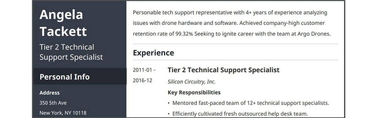 creative IT resume template example