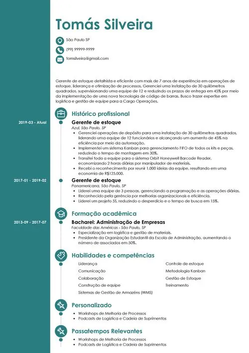 modelo de curriculo