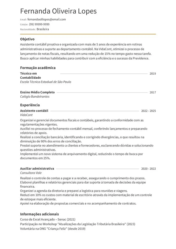 modelo de currículo online grátis do site Toda Carreira