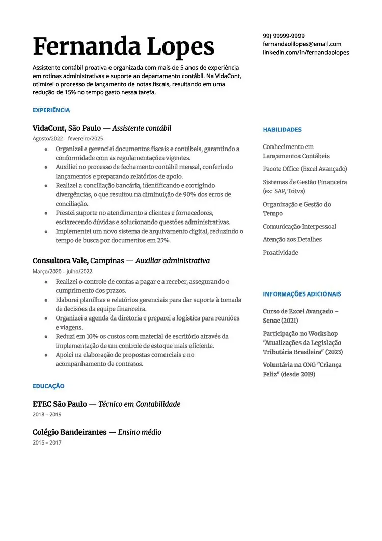 modelo Serif de currículo grátis do Google Docs online