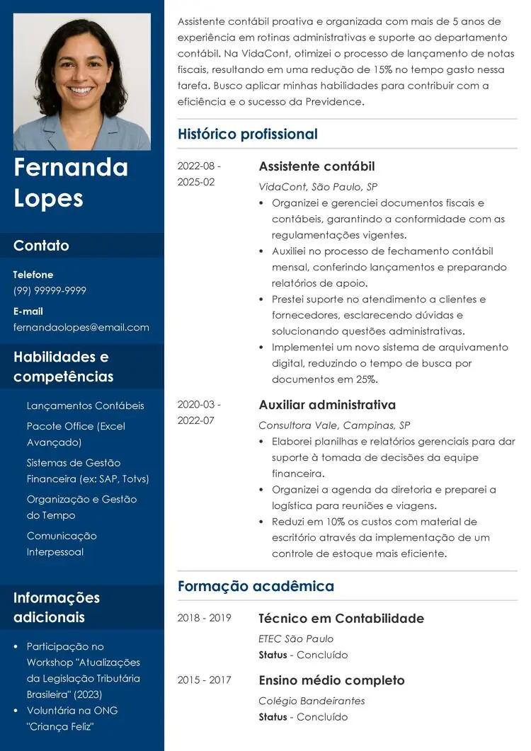 modelo de currículo do gerador online da Zety