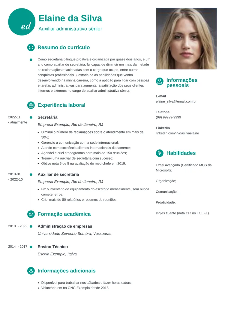 Curriculum vitae pronto modelo Primo