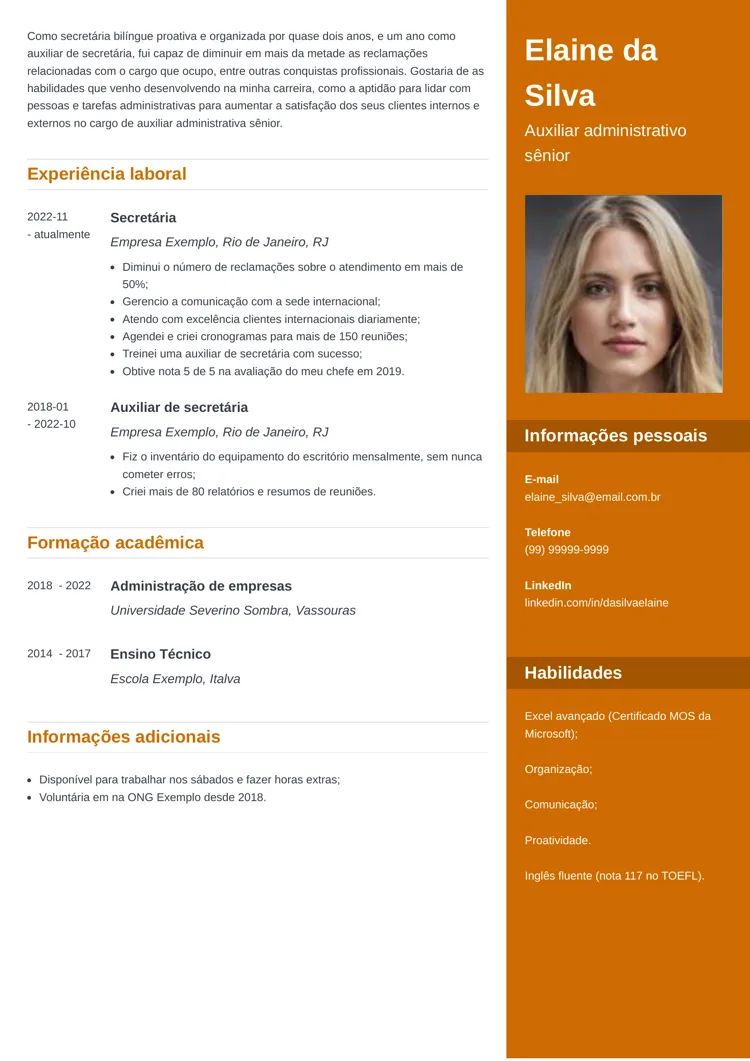 Curriculum vitae para editar Enfold