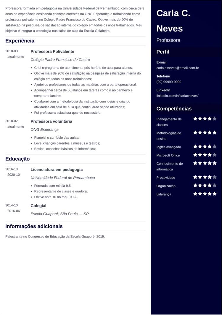 Curriculum vitae para editar Enfold