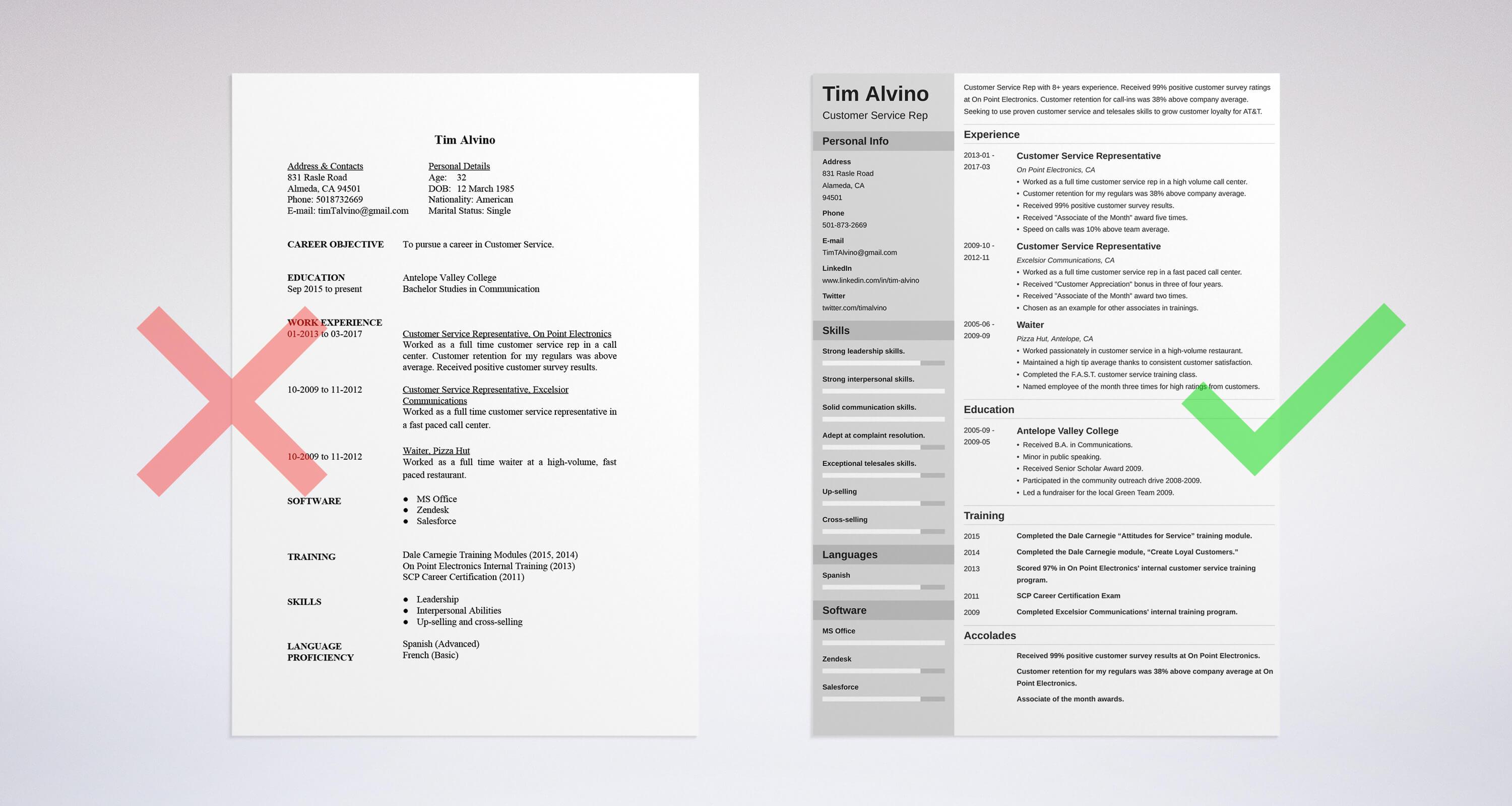 Customer Service Resume Examples Tips Sample Summary