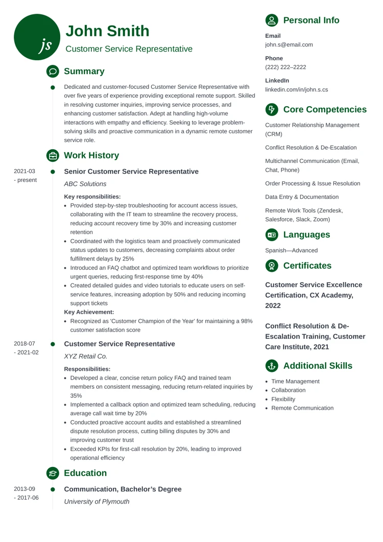 retail customer service resume sample by zety