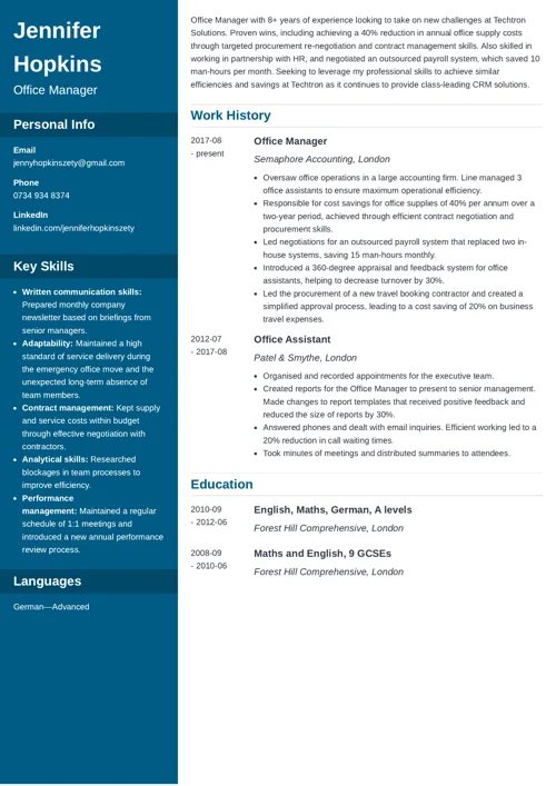 sample resume example