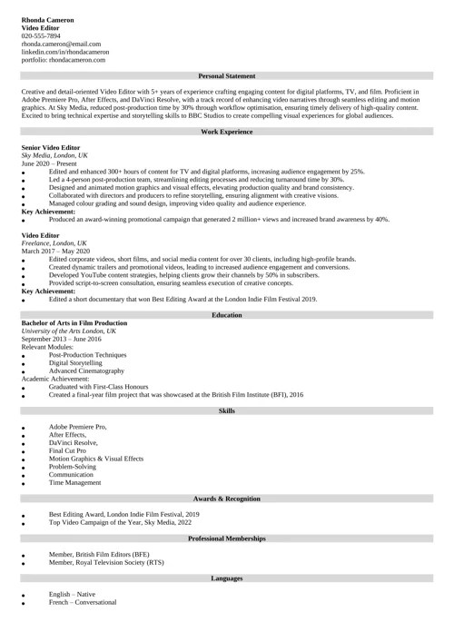 sample resume example