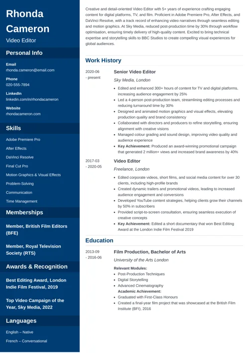 sample resume example