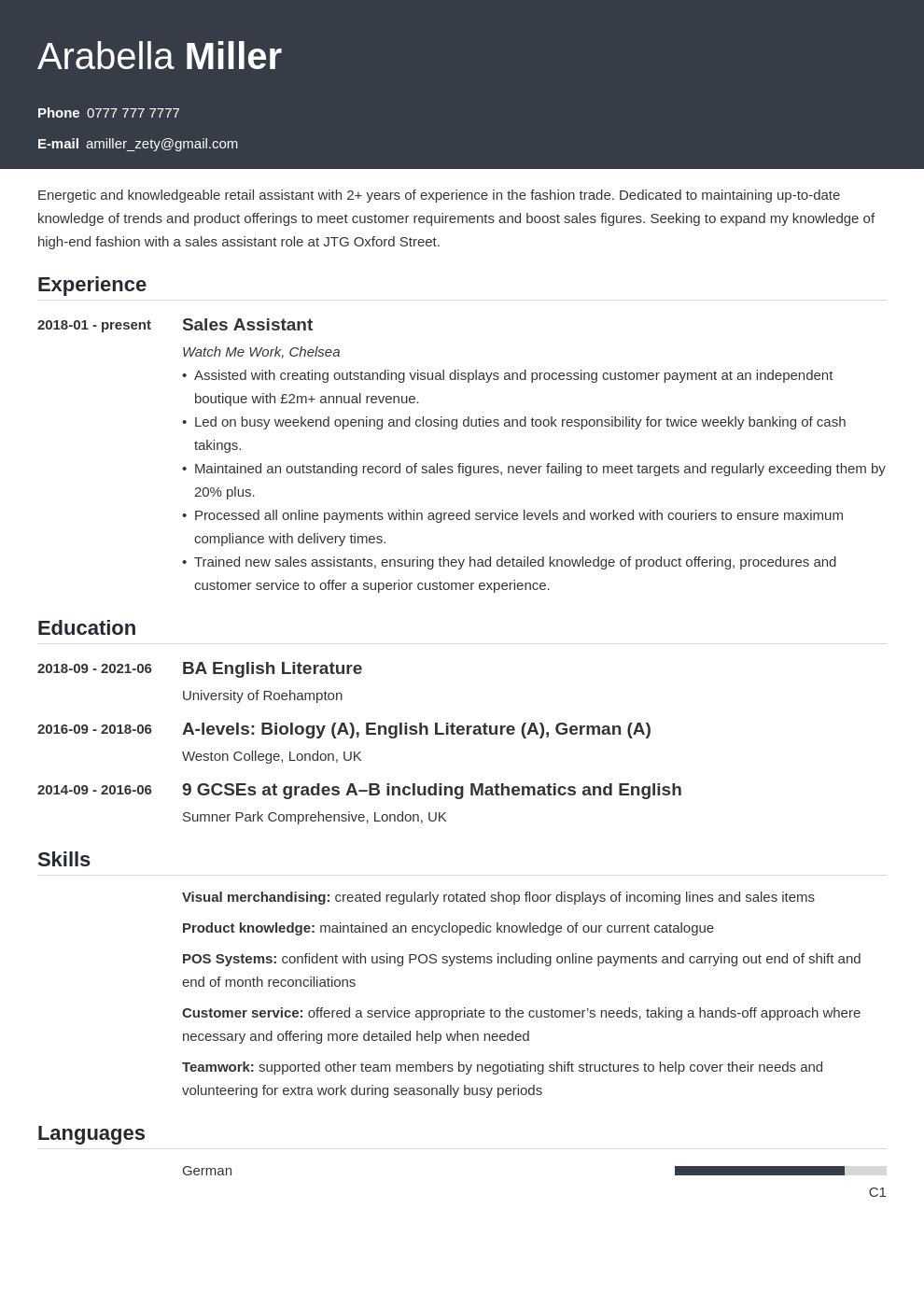 how to write education section in resume