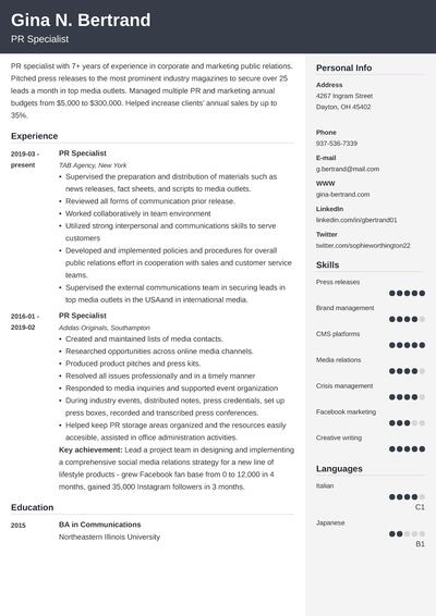 shoot exhaust preferable Curriculum Vitae (CV) Format [20+ Examples & Tips For 2023]