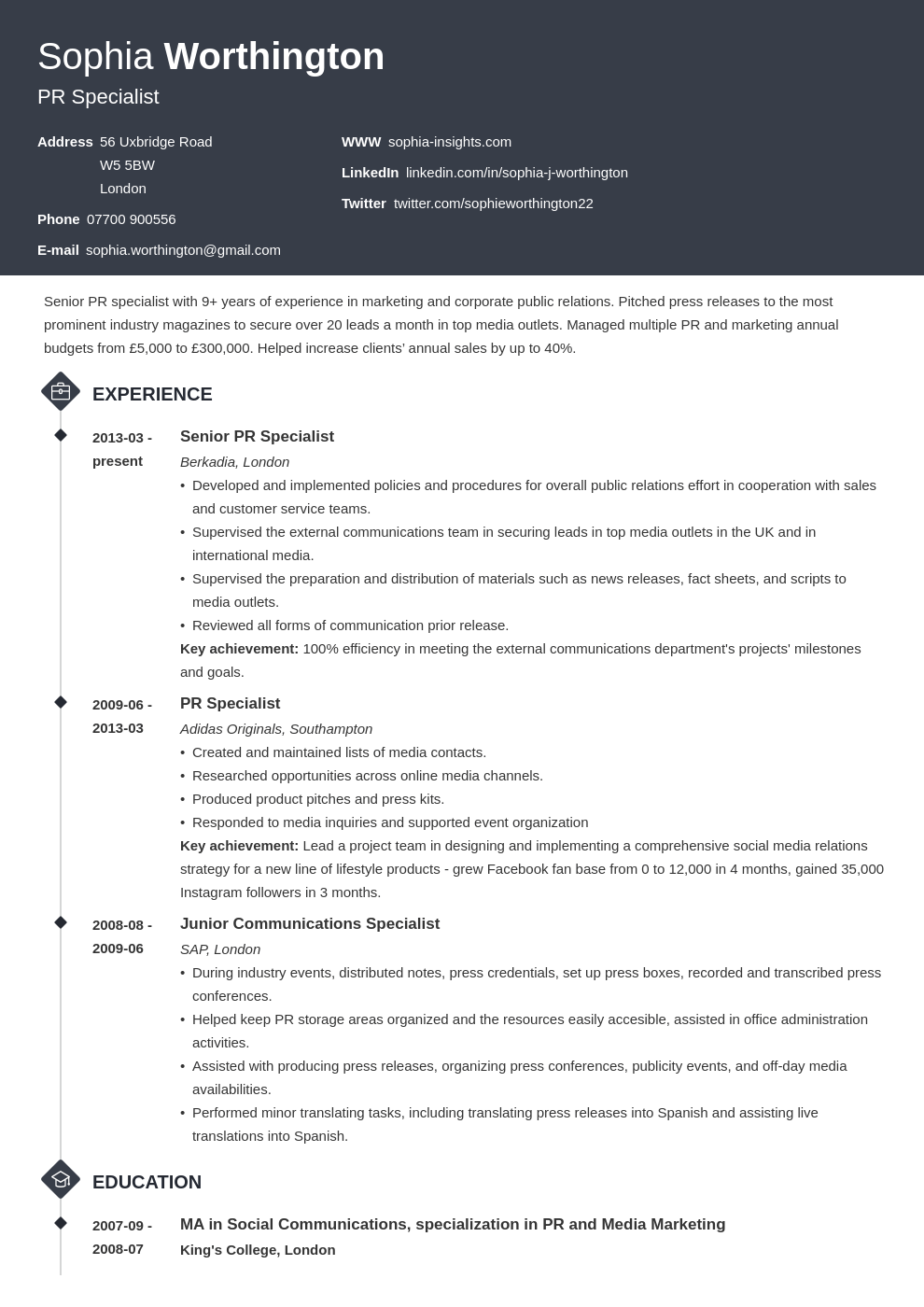 Personal Cv Sample from cdn-images.zety.com
