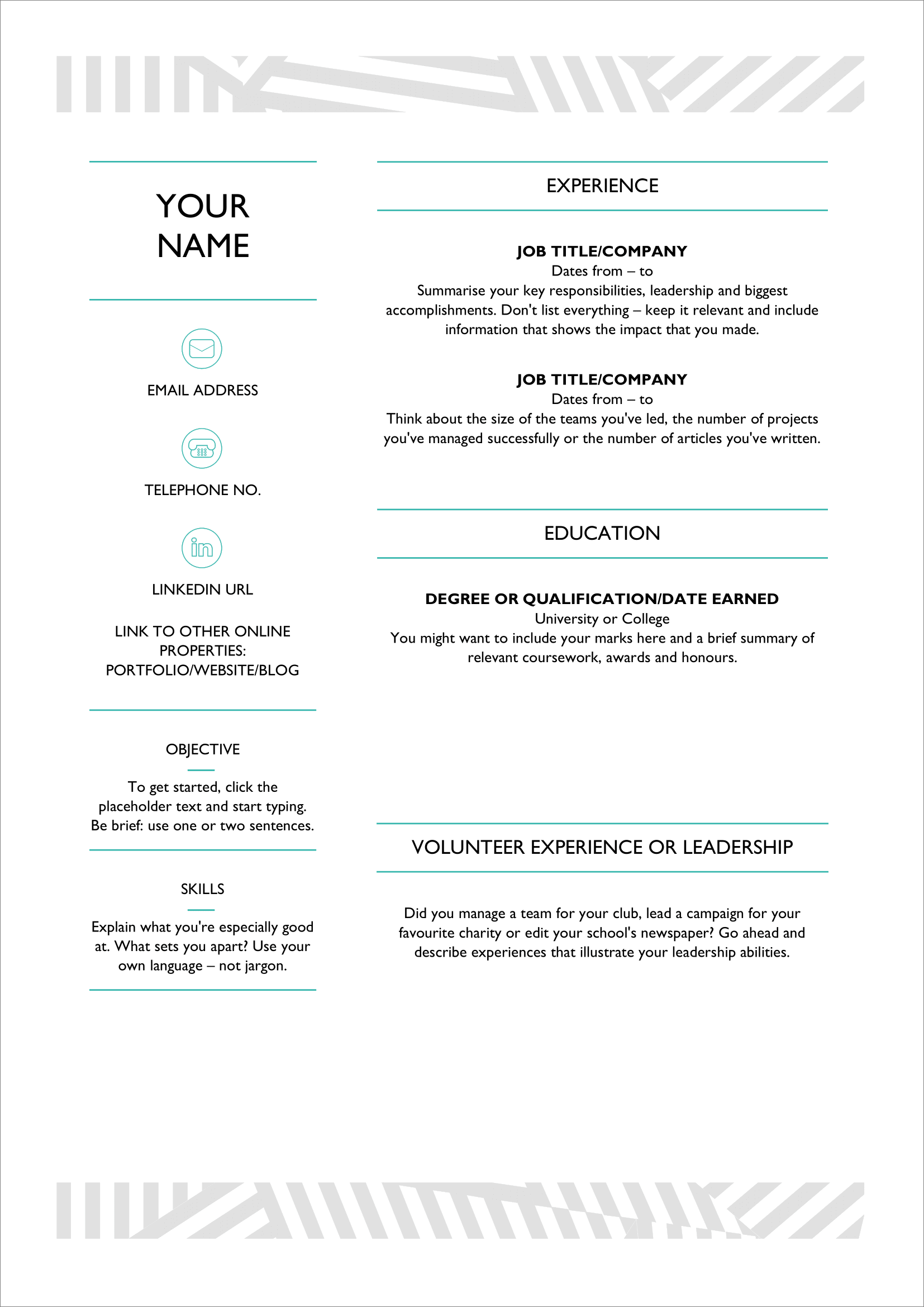 Free Cv Templates To Download Now