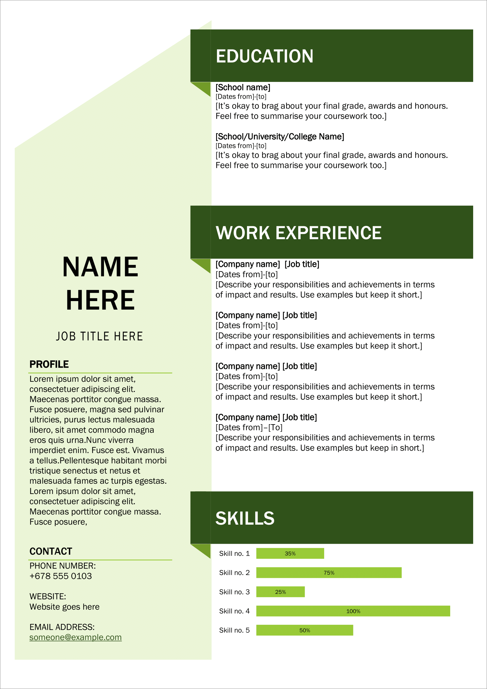 20+ Free Cv Templates For The Uk To Download (Word, Pdf...)