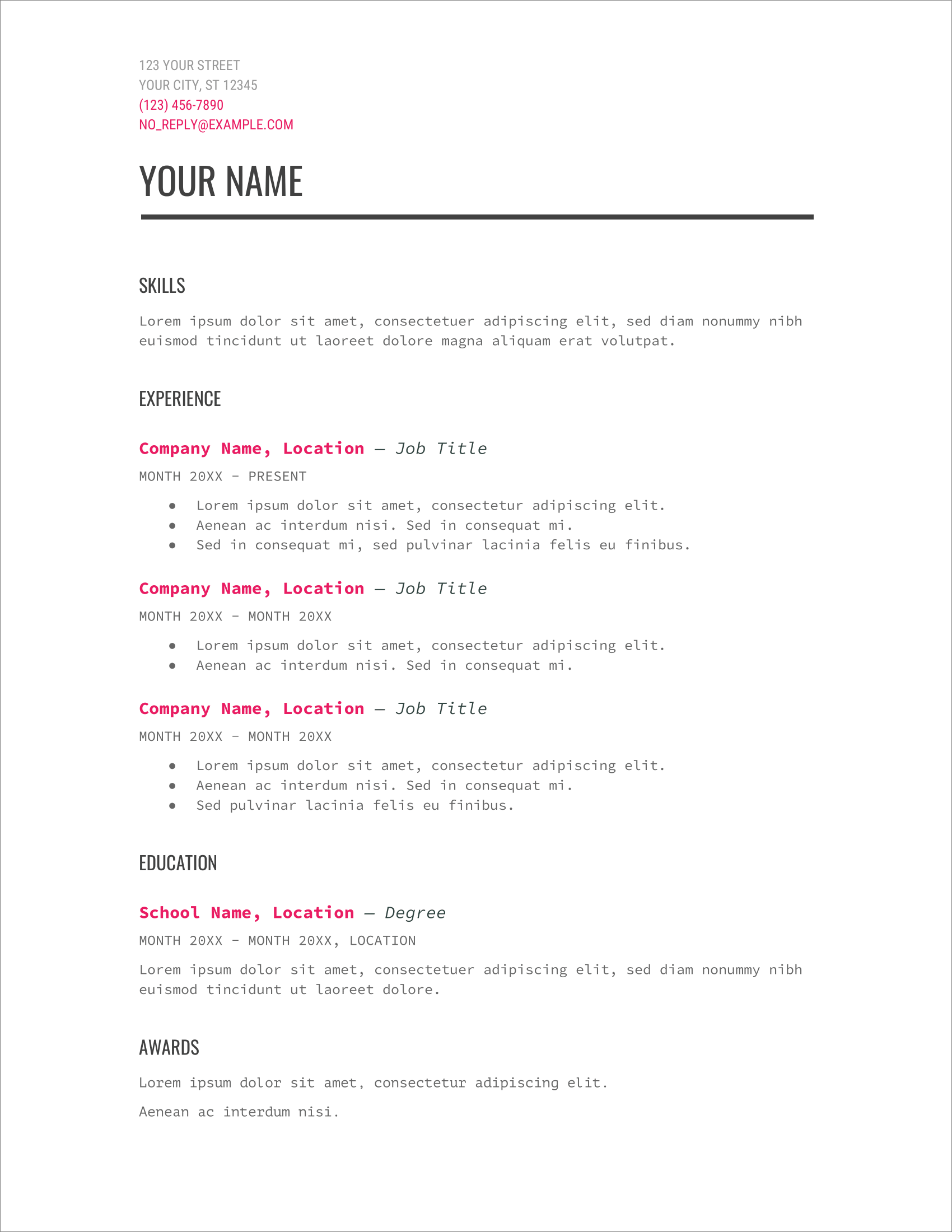 24+ Free CV Templates for the UK to Download (Word, PDF) For Free Blank Cv Template Download