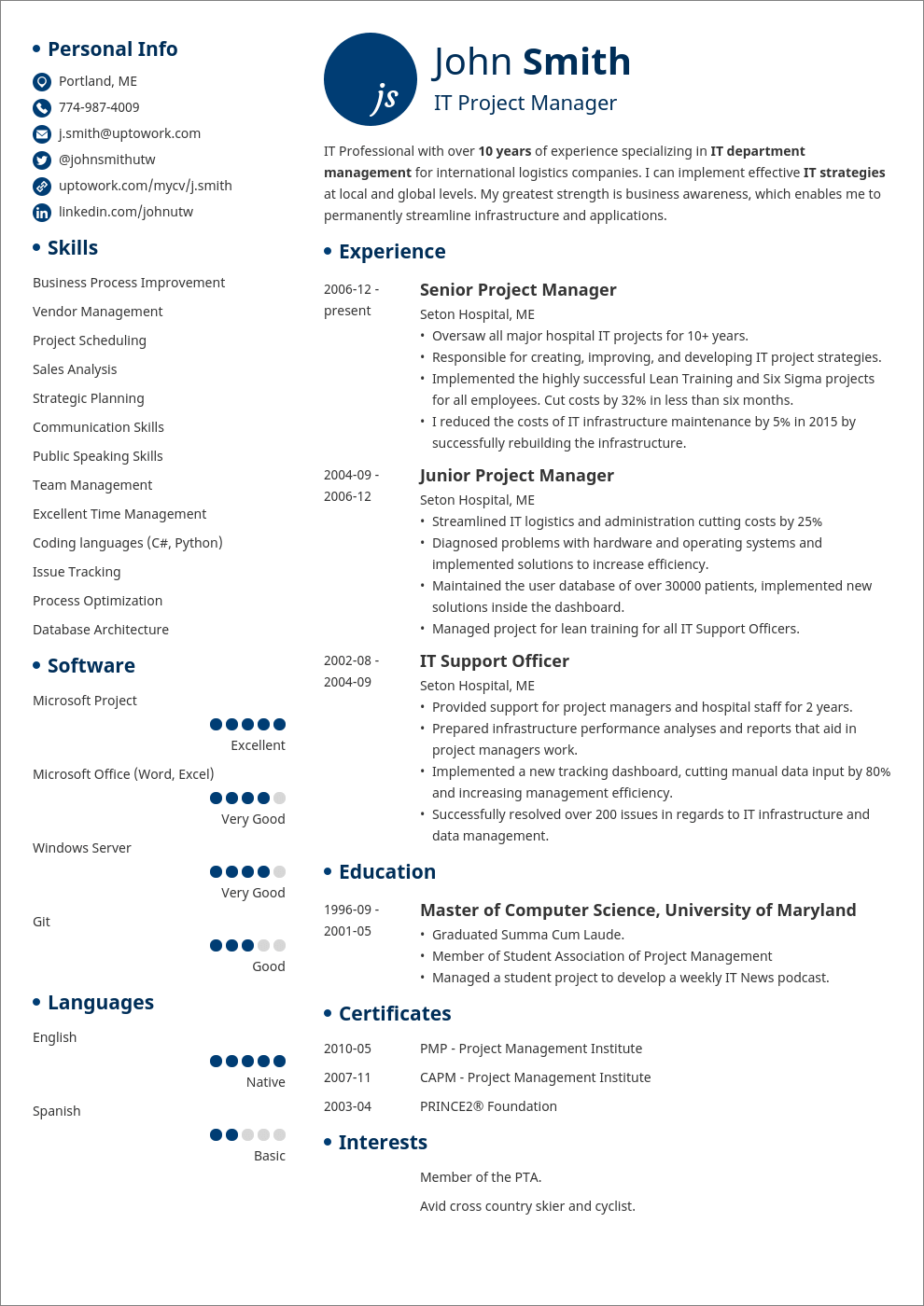 resume word