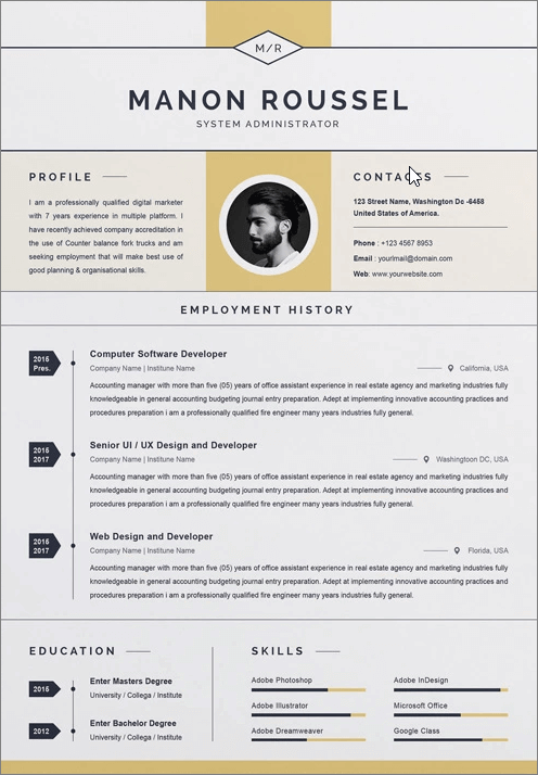 sample resume templates