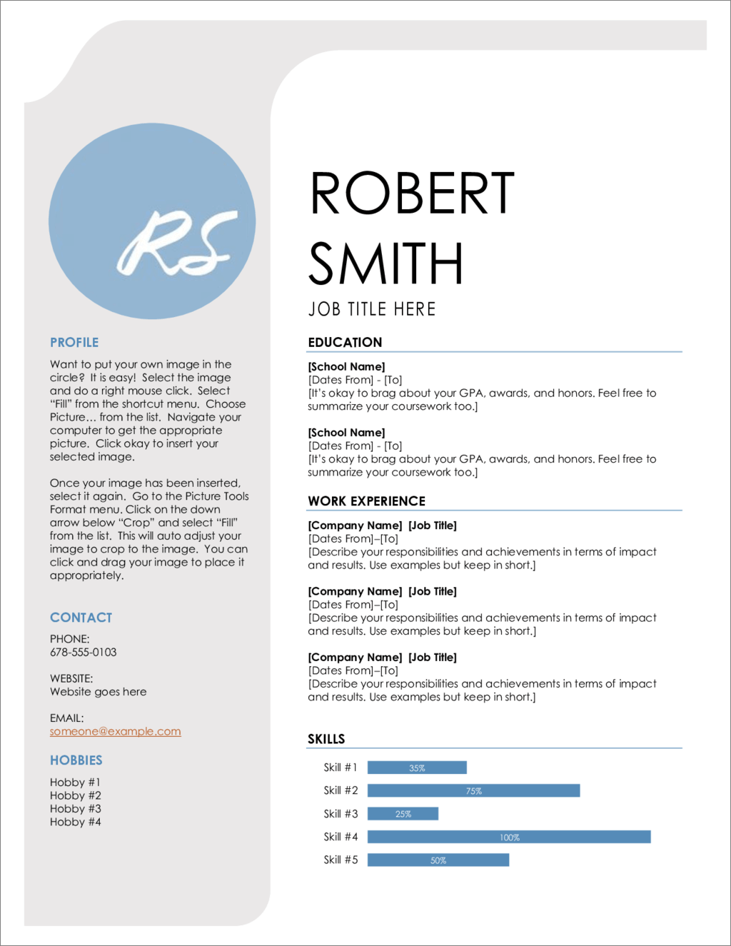 sample resume templates