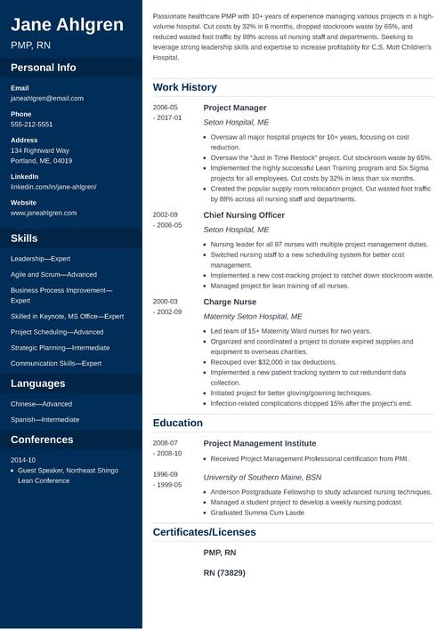 A comparison of the differences between a basic resume and a visually appealing, professionally-formatted resume created using the Zety resume builder, featuring the Cubic resume template with a sleek, full-color header section and a two-column layout that presents the candidate's contact info and proficiencies on the right-hand side of the document.