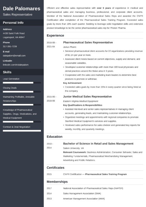 good resume example