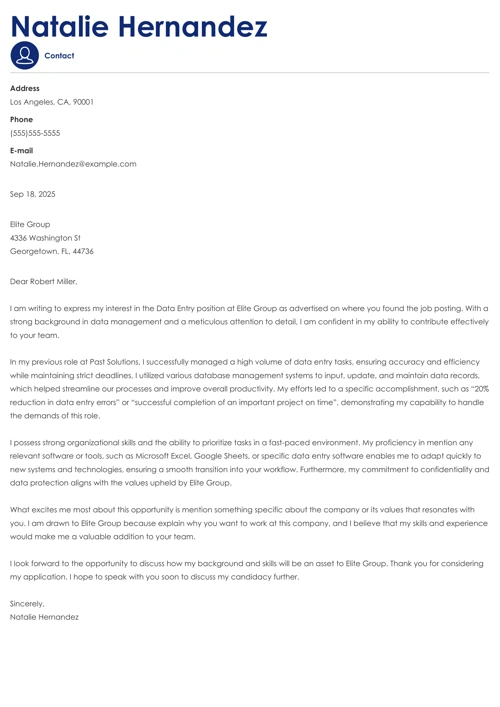 sample cover letter example