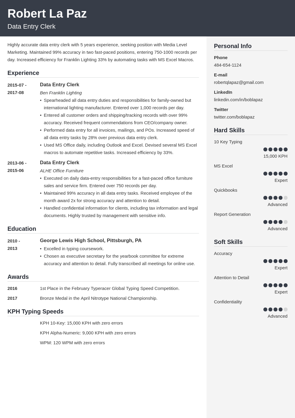 data entry resume example template cubic