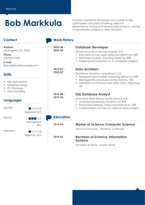 sample resume example